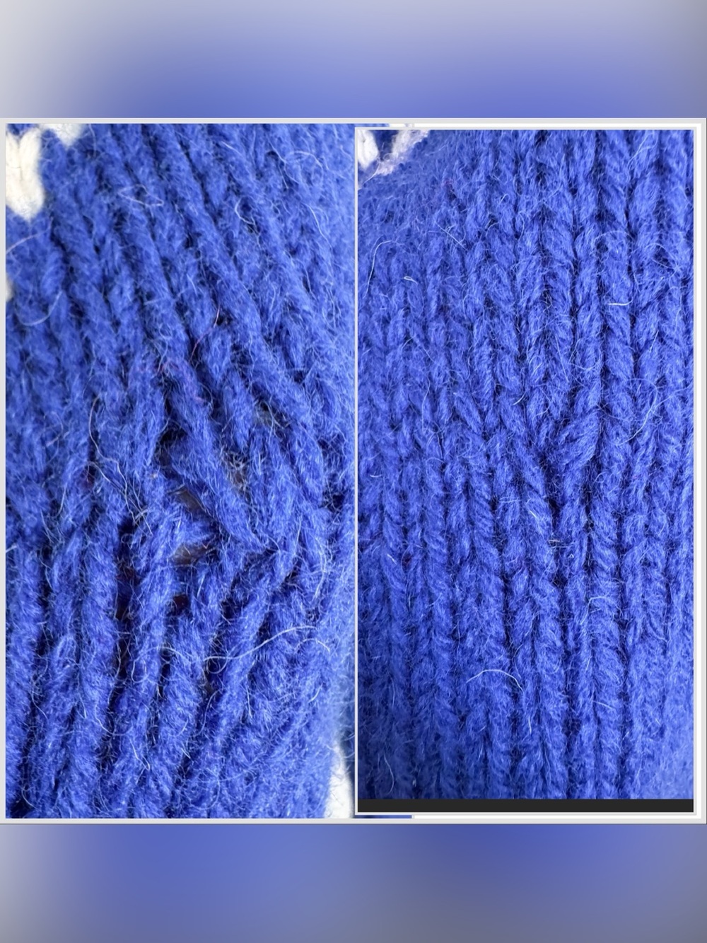 Vintage Marsh Landing Hand Knit Shetland Wool Fair Isle Yoke Sweater M Blue - Picture 10 of 14